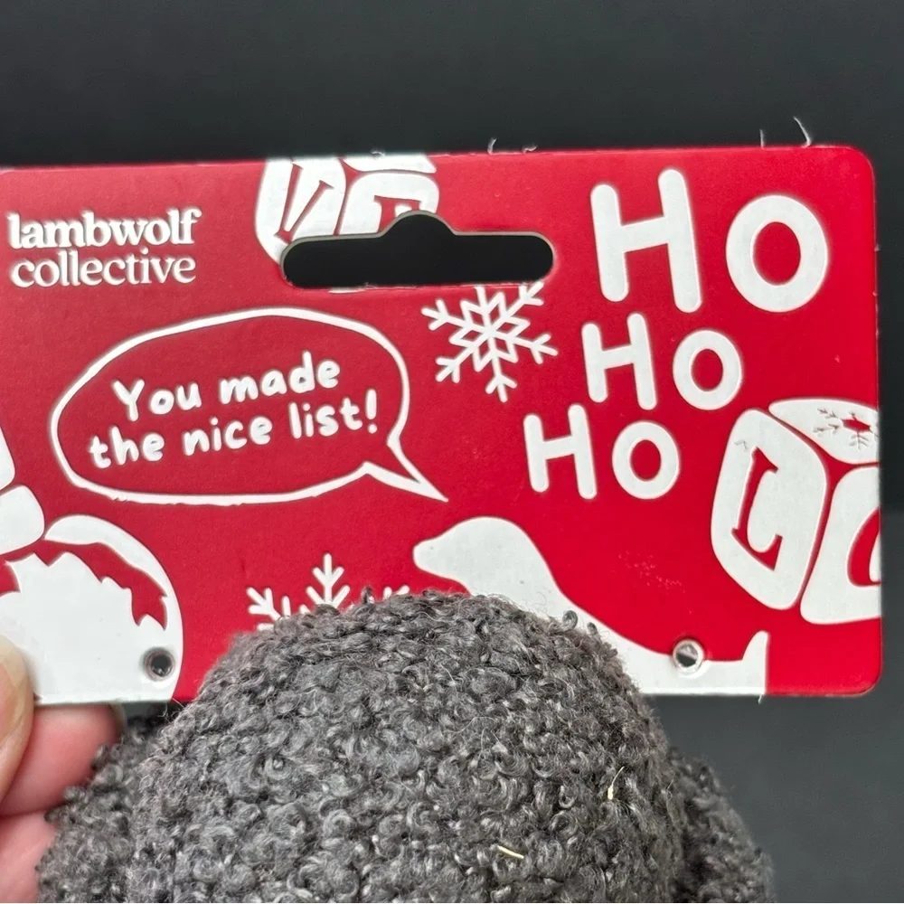 LambWolf x Anthropologie snowman dog squeaker toy with multiple squeakers